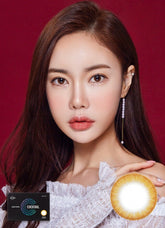 Lensme Louis Shine Cocktail Orange Sherbet Brown 月拋美瞳隱形眼鏡(2片)